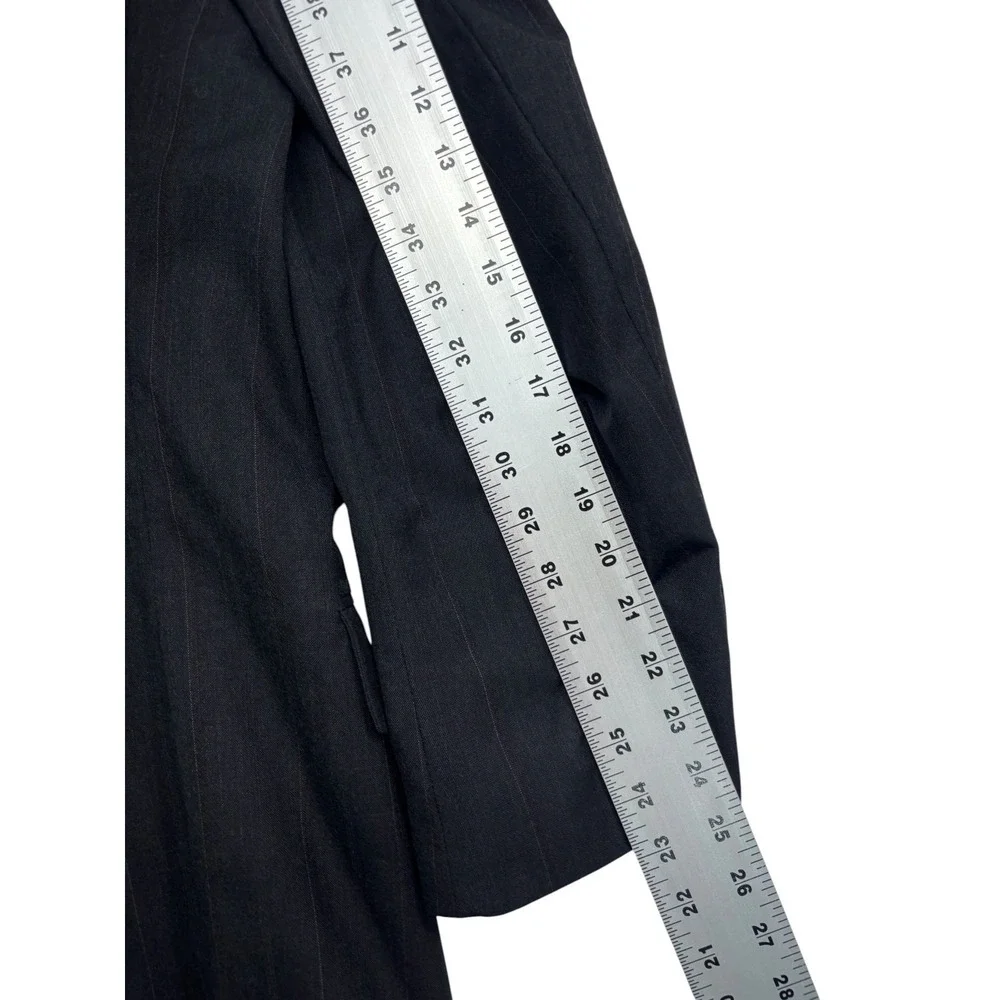 vtg 90s Mappelli di Milano 43R 35x30 Charcoal Burgundy Stripe 2pc Pant Suit Wool